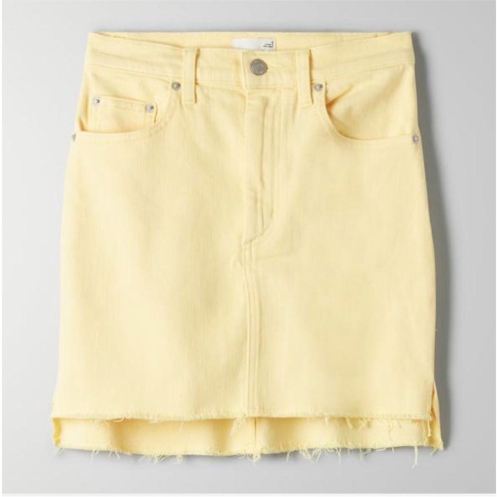 Aritzia Yellow Denim Skirt - Picture 2 of 3